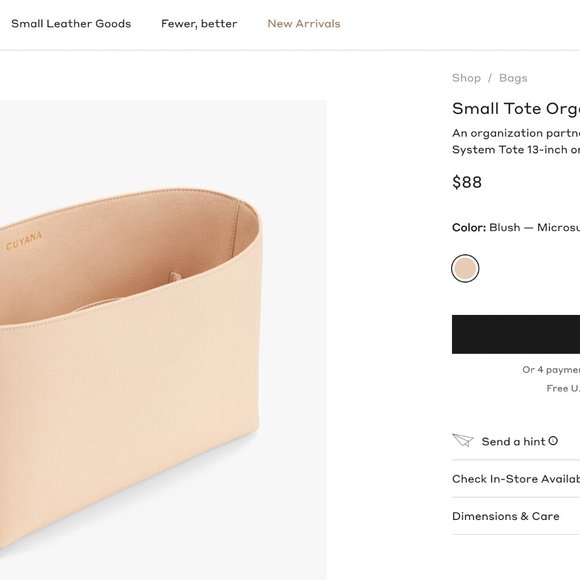 Cuyana Small Tote and Insert - Picture 7 of 7